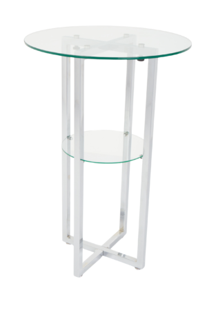 Folding Cocktail Table With Glass Top