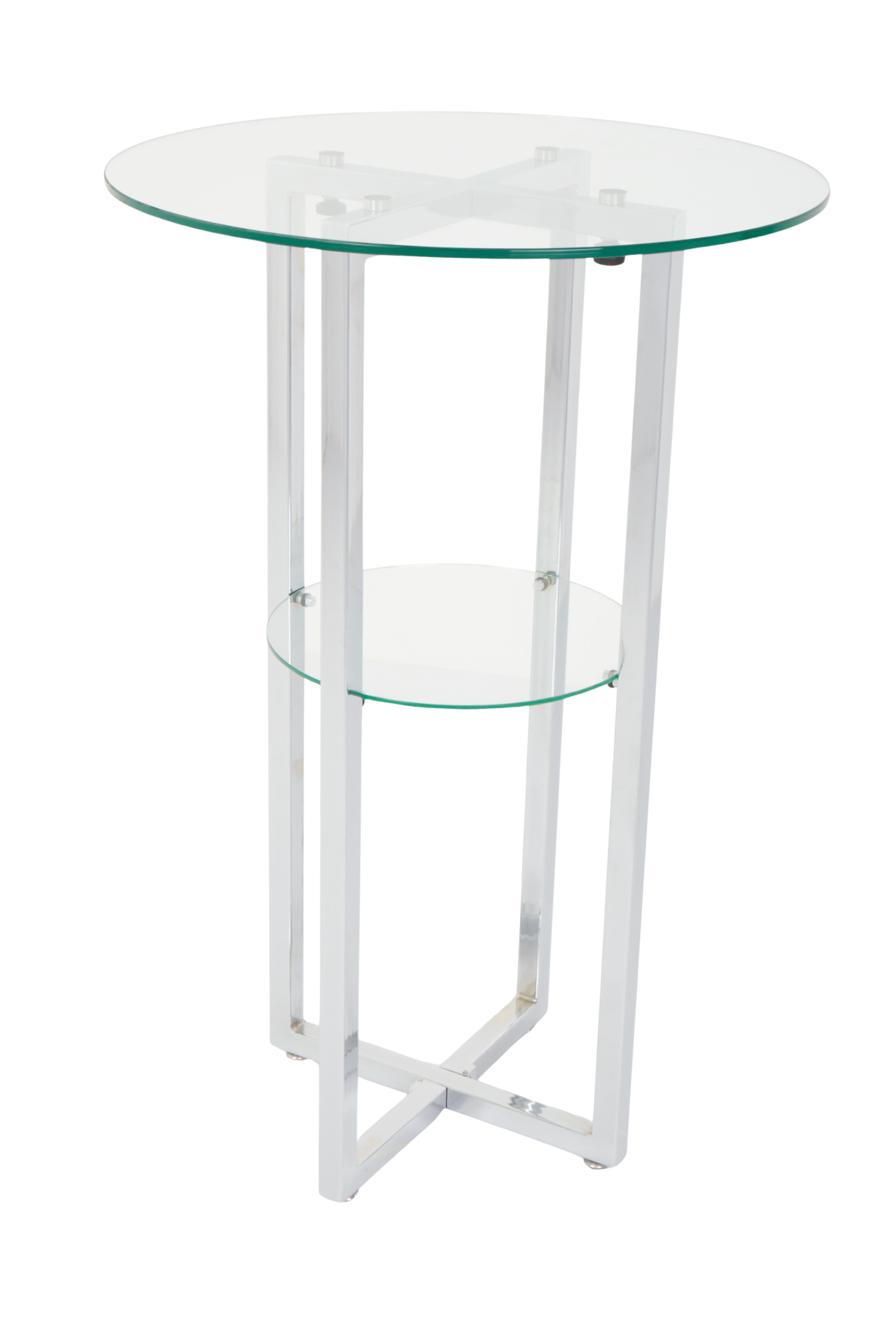Folding Cocktail Table With Glass Top