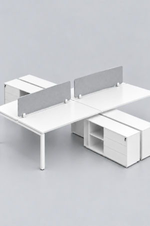 Nexus Series Cluster of 4 w/ Side Cabinet (Face-to-Face)