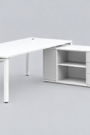 Nexus Series Single Workstation w/ Side Cabinet